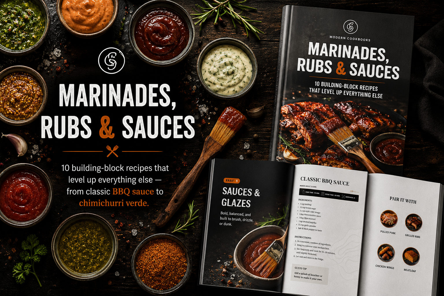Marinades, Rubs & Sauces — book and recipes